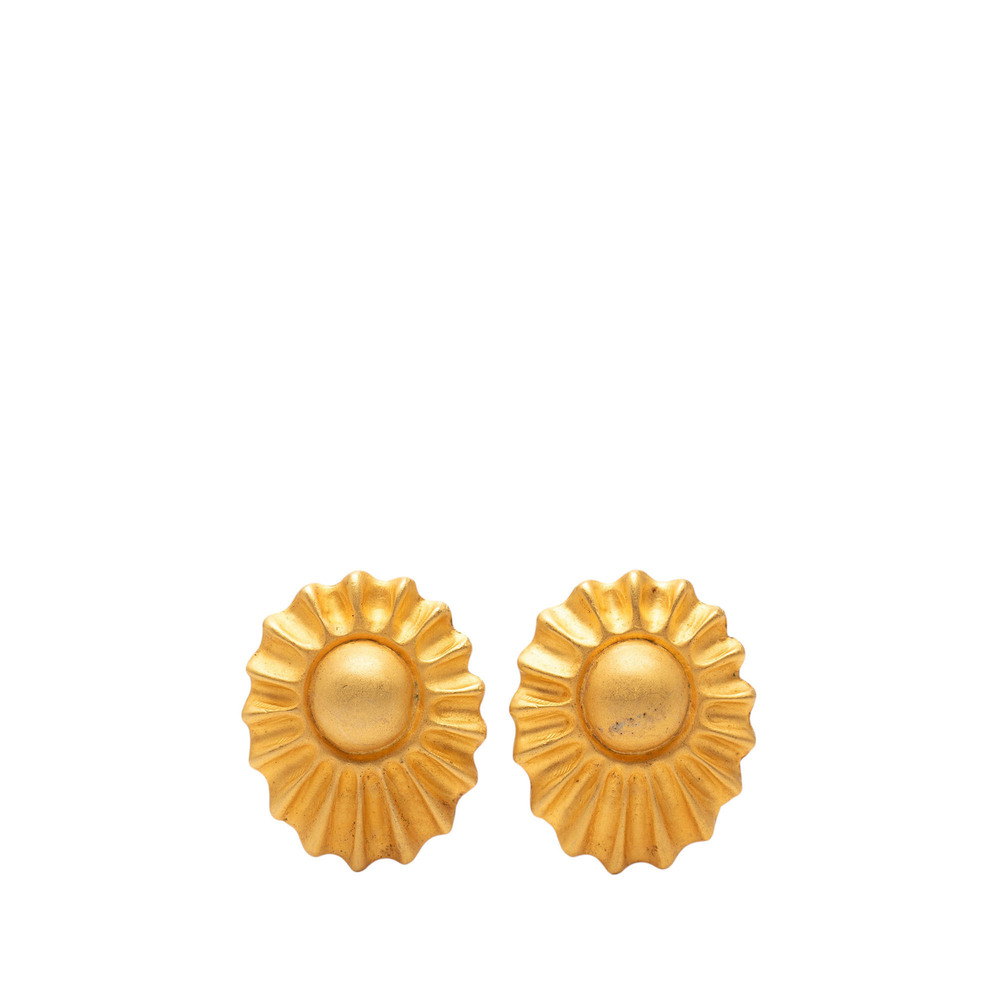 Pre-Loved Hermes Gold Plated Sun Clip On Earrings